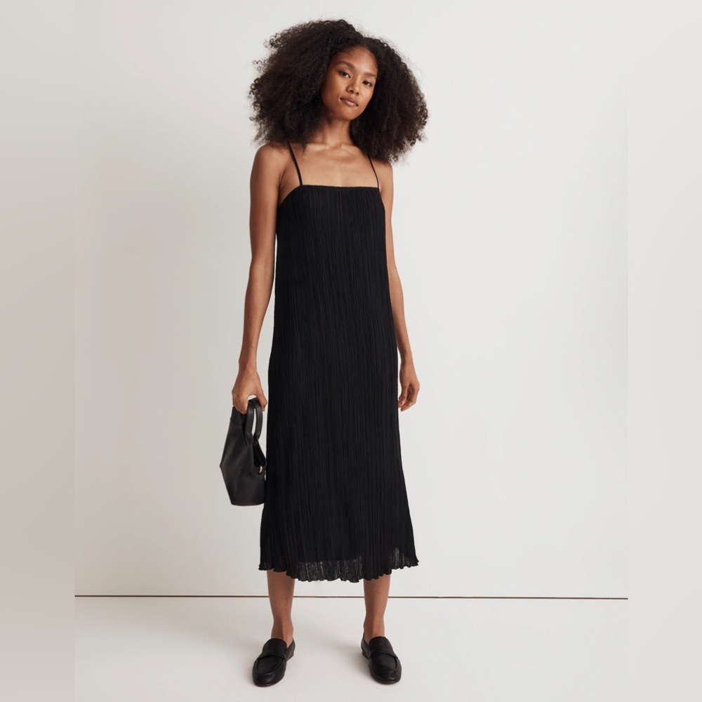 NWOT Madewell The Goldie Dress in Plissé Size 14